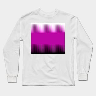 Wave Design Pink Long Sleeve T-Shirt